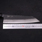 Bunka Blue Steel #2 Kurouchi Damascus Buffalo Ebony Handle 180mm-[Musashi]-[Japanese-Kitchen-Knives]