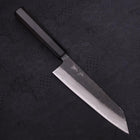 Bunka Blue Steel #2 Kurouchi Damascus Buffalo Ebony Handle 180mm-[Musashi]-[Japanese-Kitchen-Knives]