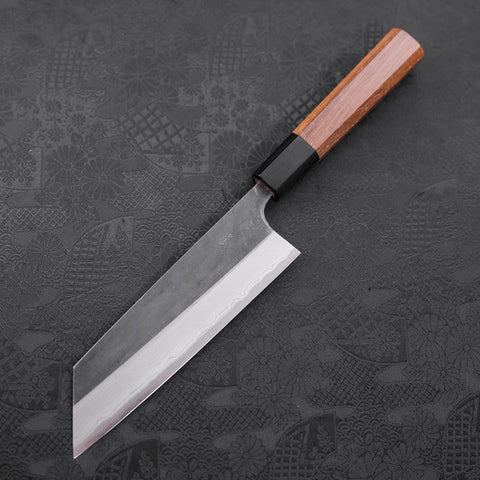 Bunka Blue Steel #2 Kurouchi Damascus White Urushi Handle 165mm (6.5”)
