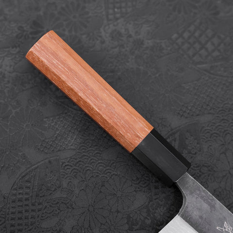 Bunka Blue Steel #2 Kurouchi Damascus White Urushi Handle 165mm (6.5”)