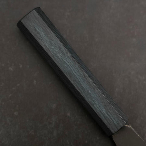 Bunka Blue Steel #2 Kurouchi Dark Blue Urushi Handle 190mm-[Musashi]-[Japanese-Kitchen-Knives]