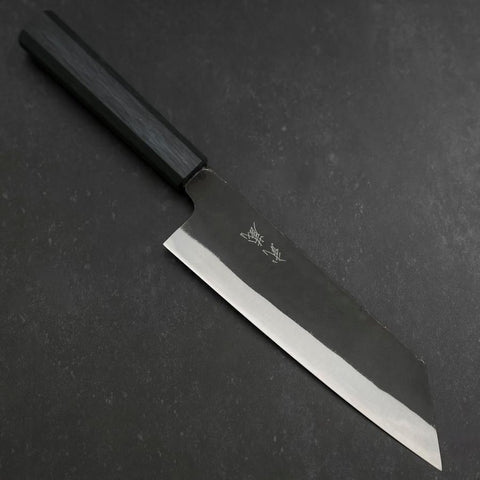 Bunka Blue Steel #2 Kurouchi Dark Blue Urushi Handle 190mm-[Musashi]-[Japanese-Kitchen-Knives]