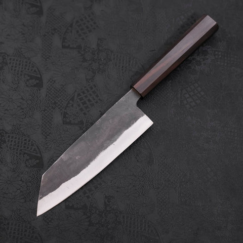 Bunka Blue Steel #2 Kurouchi Ebony Handle 165mm-[Musashi]-[Japanese-Kitchen-Knives]