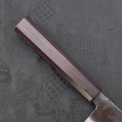 Bunka Blue Steel #2 Kurouchi Ebony Handle 165mm-[Musashi]-[Japanese-Kitchen-Knives]