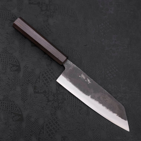 Bunka Blue Steel #2 Kurouchi Ebony Handle 165mm-[Musashi]-[Japanese-Kitchen-Knives]