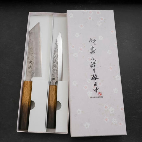 Bunka & Kaisaki Acero Plata #3 VG-10 Nashiji Mango Yaki Urushi Set Sakura