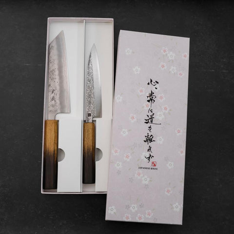 Bunka & Kaisaki Acero Plata #3 VG-10 Nashiji Mango Yaki Urushi Set Sakura