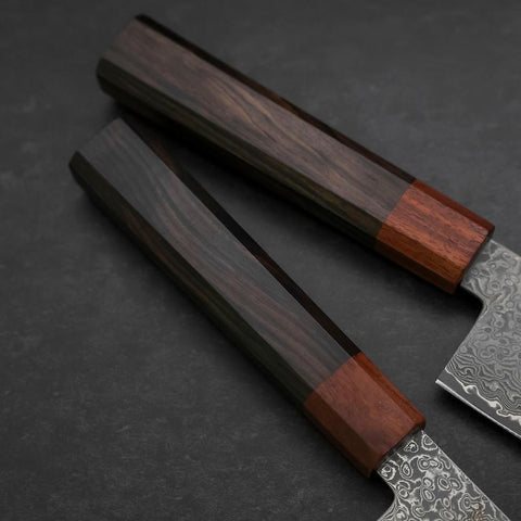 Bunka & Kiritsuke Petty VG-10 Damasco Mango de Ébano Palisandro Set Sakura