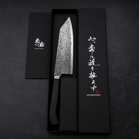 Bunka SG-2 Black Damascus Western Ebony Handle 180mm (7”)-[Musashi]-[Japanese-Kitchen-Knives]