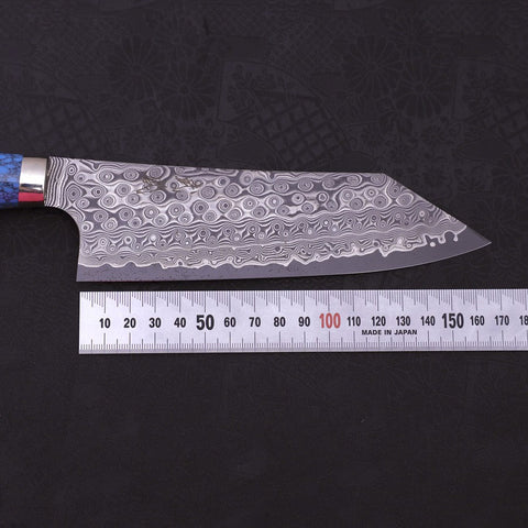 Bunka SG-2 Damascus Turquoise Blue Handle 170mm (6.7”)-[Musashi]-[Japanese-Kitchen-Knives]