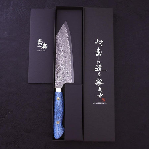 Bunka SG-2 Damasco Mango de Turquesa Azul 170mm