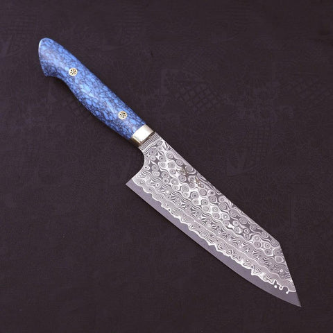Bunka SG-2 Damascus Turquoise Blue Handle 170mm-[Musashi]-[Japanese-Kitchen-Knives]