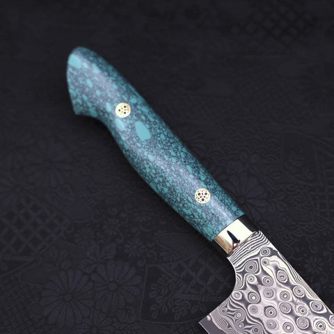 Bunka SG-2 Damascus Turquoise Green Handle 170mm (6.7”)-[Musashi]-[Japanese-Kitchen-Knives]