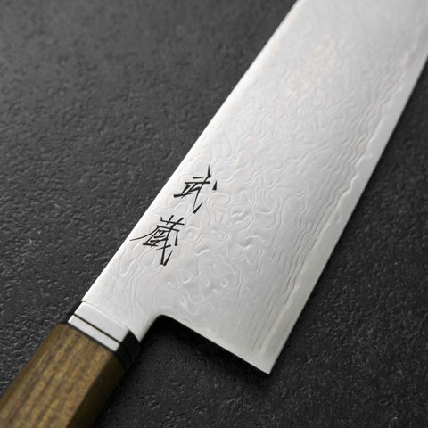 Bunka SG-2 Damascus Western Golden Ebony Handle 180mm (7”)-[Musashi]-[Japanese-Kitchen-Knives]