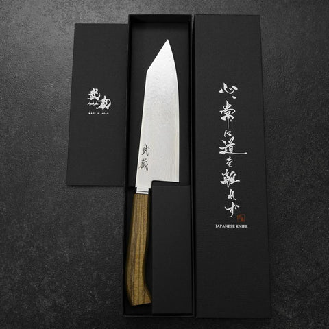 Bunka SG-2 Damascus Western Golden Ebony Handle 180mm (7”)-[Musashi]-[Japanese-Kitchen-Knives]