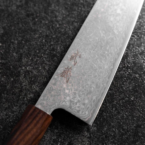 Bunka SLD Black Damascus Ebony Handle 175mm (6.8”)-[Musashi]-[Japanese-Kitchen-Knives]