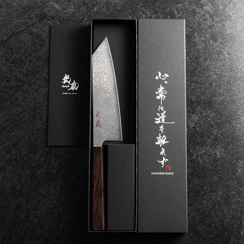 Bunka SLD Black Damascus Ebony Handle 175mm (6.8”)-[Musashi]-[Japanese-Kitchen-Knives]