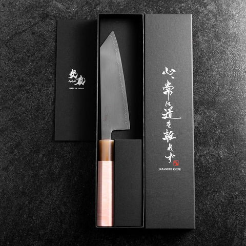 Bunka SLD Mirror Light Pink Buffalo Handle 170mm-[Musashi]-[Japanese-Kitchen-Knives]