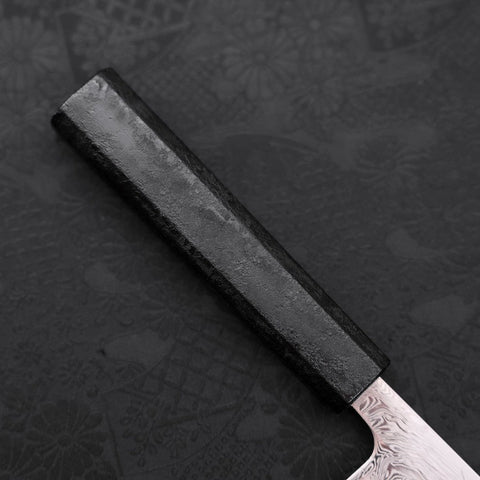 Bunka SLD Damasco Níquel Ondulado Mango Negro Ishime 170 mm