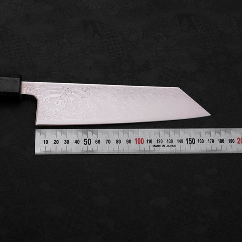 Bunka SLD Damasco Níquel Ondulado Mango Negro Ishime 170 mm