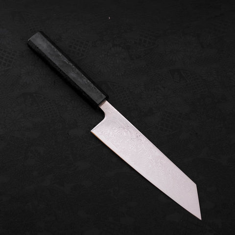 Bunka SLD Wave Nickel Damascus Black Ishime Handle 170mm-[Musashi]-[Japanese-Kitchen-Knives]
