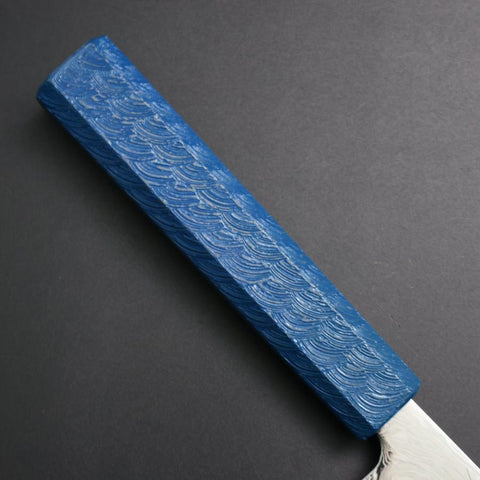 Bunka SLD Damasco Níquel Ondulado Mango Urushi Azul 170mm