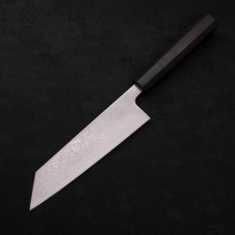 Bunka SLD Wave Nickel Damascus Buffalo Ebony Handle 170mm-[Musashi]-[Japanese-Kitchen-Knives]