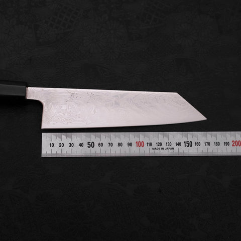 Bunka SLD Wave Nickel Damascus Buffalo Ebony Handle 170mm-[Musashi]-[Japanese-Kitchen-Knives]