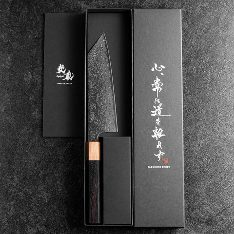 Bunka SG-Strix Damascus Shitan Handle 165mm-[Musashi]-[Japanese-Kitchen-Knives]