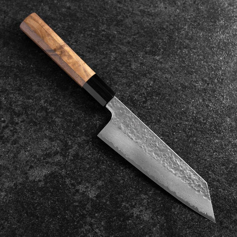 Bunka SPG Strix Tsuchime Damascus Buffalo Walnut Handle 165mm-[Musashi]-[Japanese-Kitchen-Knives]