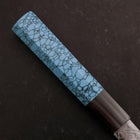 Bunka Silver Steel #3 Damascus Buffalo Turquoise Handle 180mm-[Musashi]-[Japanese-Kitchen-Knives]