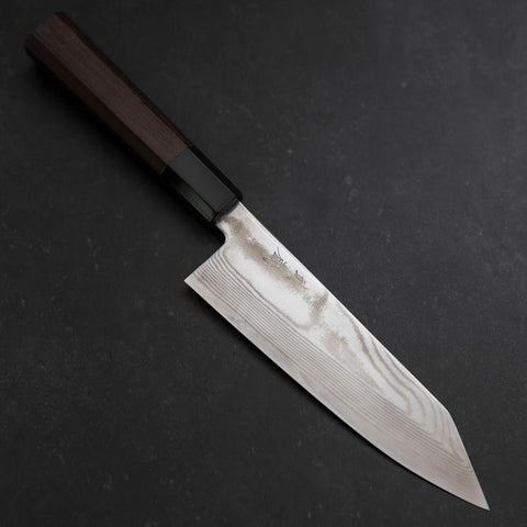 Bunka Silver Steel #3 Damascus Buffalo Wenge Handle 170mm (6.7”)-[Musashi]-[Japanese-Kitchen-Knives]