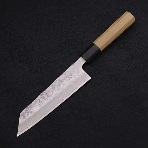 Bunka Silver Steel #3 Nashiji Mango de Magnolia con cuerno de Búfalo 170mm