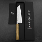 Bunka Silver Steel #3 Nashiji Olive Handle 175mm-[Musashi]-[Japanese-Kitchen-Knives]