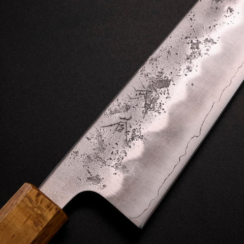 Bunka Silver Steel #3 Nashiji Yaki Urushi Handle 170mm-[Musashi]-[Japanese-Kitchen-Knives]