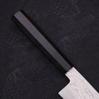 Bunka Silver Steel #3 Nickel Damascus Buffalo Ebony Handle 170mm-[Musashi]-[Japanese-Kitchen-Knives]