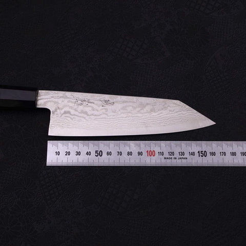 Bunka Silver Steel #3 Nickel Damascus Buffalo Ebony Handle 170mm-[Musashi]-[Japanese-Kitchen-Knives]