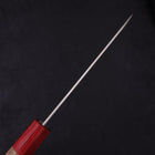 Bunka Silver Steel #3 Nickel Damascus Walnut Red Handle 170mm-[Musashi]-[Japanese-Kitchen-Knives]