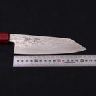 Bunka Silver Steel #3 Nickel Damascus Walnut Red Handle 170mm-[Musashi]-[Japanese-Kitchen-Knives]