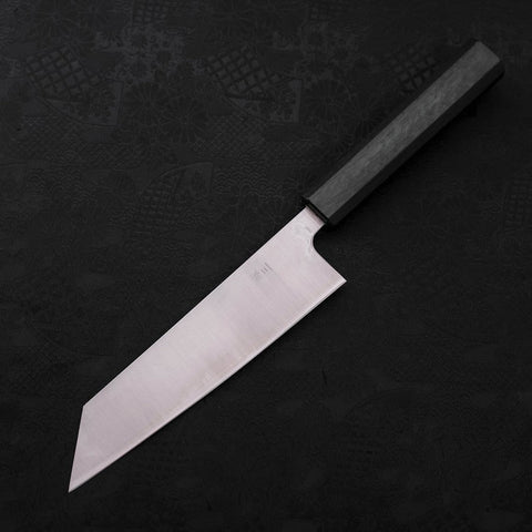 Bunka Silver Steel #3 Polished Green Urushi Handle 170mm-[Musashi]-[Japanese-Kitchen-Knives]