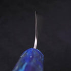 Bunka Silver Steel #3 Polished Ocean Blue Handle 170mm (6.7”)-[Musashi]-[Japanese-Kitchen-Knives]