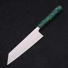 Bunka Silver Steel #3 Polished Ocean Green Handle 170mm (6.7”)-[Musashi]-[Japanese-Kitchen-Knives]