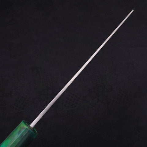 Bunka Silver Steel #3 Polished Ocean Green Handle 170mm (6.7”)-[Musashi]-[Japanese-Kitchen-Knives]
