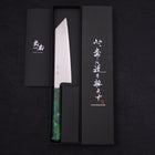 Bunka Silver Steel #3 Polished Ocean Green Handle 170mm (6.7”)-[Musashi]-[Japanese-Kitchen-Knives]
