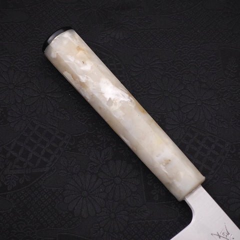 Bunka Silver Steel #3 Polished Ocean White Handle 170mm (6.7”)-[Musashi]-[Japanese-Kitchen-Knives]