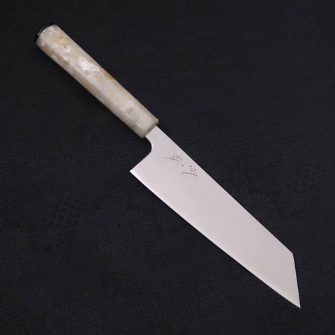 Bunka Silver Steel #3 Polished Ocean White Handle 170mm (6.7”)-[Musashi]-[Japanese-Kitchen-Knives]