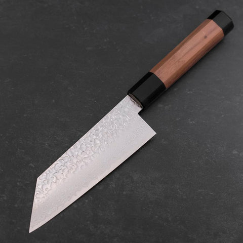 Bunka Silver Steel #3 Tsuchime Damascus Walnut Handle 150mm-[Musashi]-[Japanese-Kitchen-Knives]