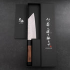 Bunka Silver Steel #3 Tsuchime Damascus Walnut Handle 150mm-[Musashi]-[Japanese-Kitchen-Knives]