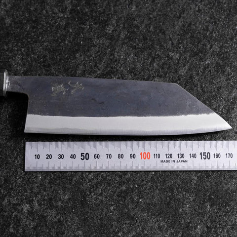 Bunka Stainless Clad Blue Steel #2 Kurouchi Blue Urushi Handle 170mm-[Musashi]-[Japanese-Kitchen-Knives]