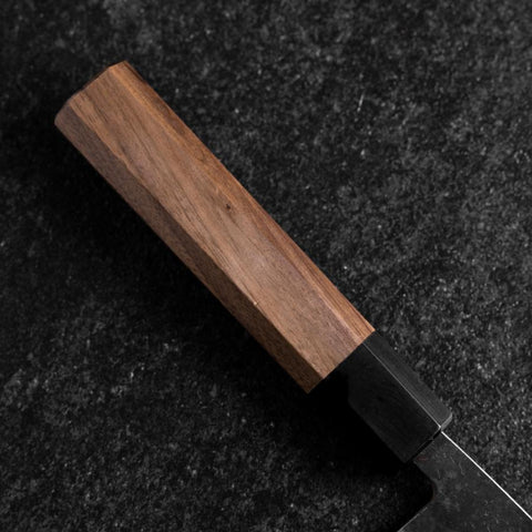 Bunka Stainless Clad Blue Steel #2 Kurouchi Walnut Handle 165mm (6.5”)-[Musashi]-[Japanese-Kitchen-Knives]